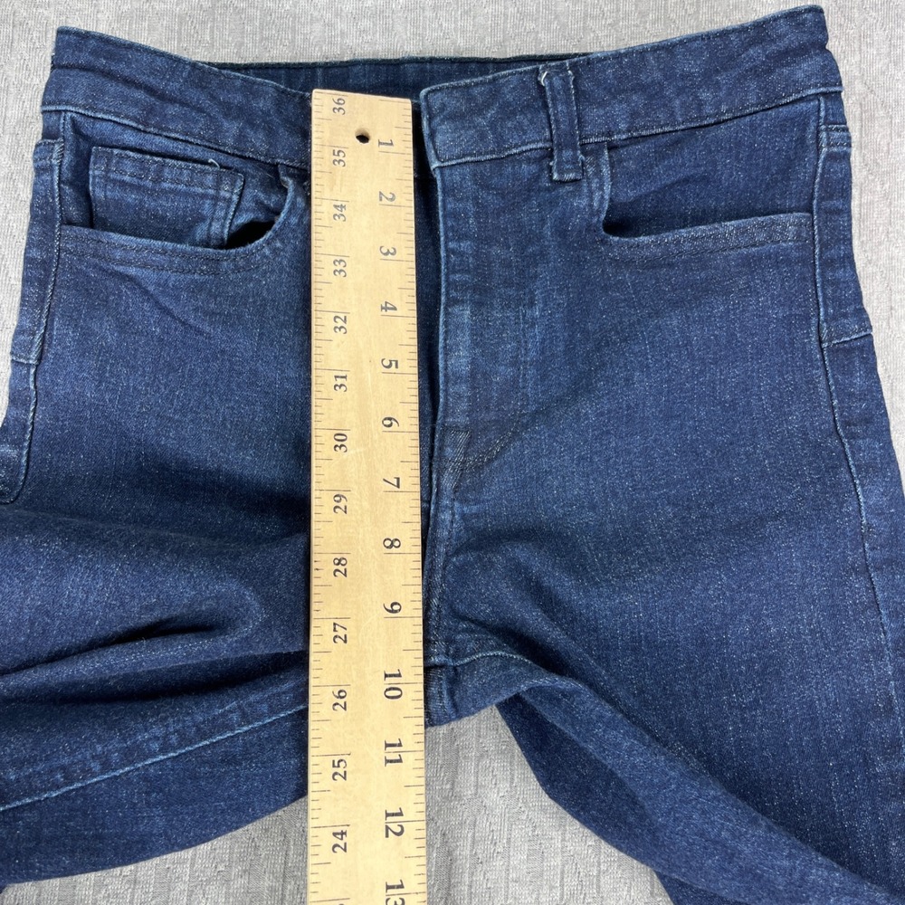 Zara Bootcut Flare Jeans Women Size 4/27x32 Blue High Rise Dark Wash Denim - Picture 7 of 11